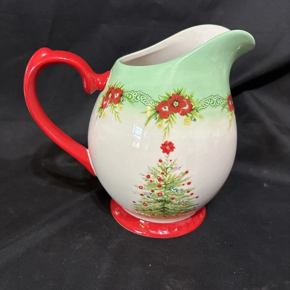 NEW Pioneer Woman Holiday Cheer Christmas Tree Lg Pitcher 92.5 Oz